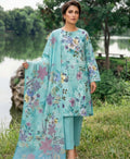 Firoza Turquoise Floral Unstitched Lawn 3Piece