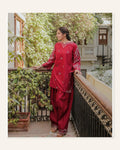 Crimson Garden Printed Unstitched Set