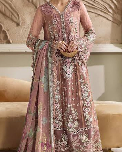 Mauve Heritage Embroidered Unstitched Ensemble
